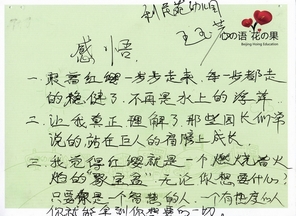 北京紅纓幼兒園連鎖第34期發(fā)展論壇學員感言